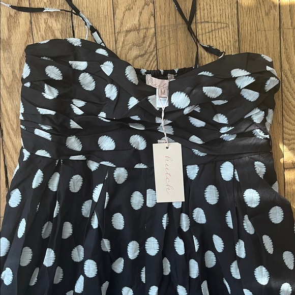 Hutch x Anthropologie the Mable polka dot wide leg jumpsuit NWT SZ M - Picture 4 of 5